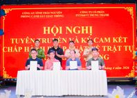 Thái Nguyên: Tuyên truyền và ký cam kết chấp hành pháp luật về trật tự, an toàn giao thông cho doanh nghiệp và lái xe