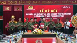 Công an tỉnh Thái Nguyên và Tổng công ty viễn thông Mobifone ký kết thỏa thuận hợp tác về chuyển đổi số