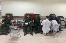 Cán bộ, chiến sĩ Phòng Cảnh sát cơ động Thái Nguyên hiến máu cứu bệnh nhân qua cơn nguy kịch