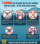 Nguyên tắc “5 không” trong quản lý và sử dụng thiết bị bay không người lái