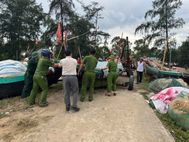 Công an tỉnh Hà Tĩnh triển khai lực lượng, phương tiện chủ động ứng phó với cơn bão số 5