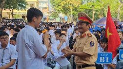 Thanh Hóa: Tuyên truyền pháp luật về an toàn giao thông tại Trường THPT Triệu Sơn 1