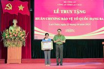 Lai Châu: Truy tặng Huân chương Bảo vệ Tổ quốc hạng Ba đối với Thiếu tá Hà Văn Minh