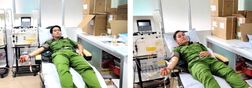 Quảng Ngãi: Cán bộ, chiến sĩ Công an phường Trà Câu vượt gần 40 km để hiến tiểu cầu cấp cứu bệnh nhân
